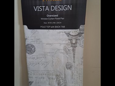 VISTA DESIGN Oversized Window Curtain Panel Pair 55" x 96"
