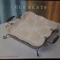 Ceramic Serving Tray w/ Stand Square White Decorative Holiday Party Entertaining