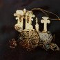 Steam Engine Gold Decorative Ornament