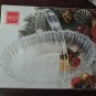 Mikasa Winter Dreams Crystal Glass Bowl Handle Basket Platter 9-1/2”
