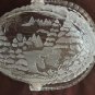 Mikasa Winter Dreams Crystal Glass Bowl Handle Basket Platter 9-1/2â