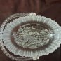Mikasa Winter Dreams Crystal Glass Bowl Handle Basket Platter 9-1/2â