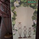Home Decor Collection Antique Pillar Holders Set Of 3 NIB