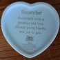 1996 Precious Momments November Heart Shaped Bin