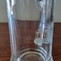 Glass Beer Stein W/ Steam Train Professionally Etched Into Glass