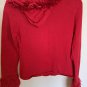 CHARLOTTE RUSSE Women's Size L Red Sweater Zip Up
