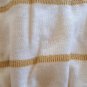 PETER POPOVITCH Women's Beige/Gold Stripes Size L Top
