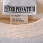 PETER POPOVITCH Women's Beige/Gold Stripes Size L Top