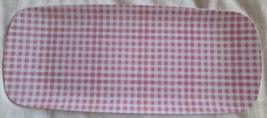 208Park Pink & White Gingham Rectangular Melamine Platter