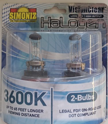 SIMONIZ 9007 Halogen Headlights 3600K Longer Viewing Distance 2-Bulbs