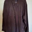 Consensus Luxury Faux Suede Button Front Shirt Men's size XXL Brown Pre-Owned Consensus Luxury Faux Suede Button Front Shirt Men's size XXL Brown Pre-Owned