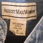 AUGUST MAX WOMEN Blue Jean Size 1X Blouse/Jacket Pre-Owned (Like New)