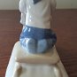 Boy And Girl On Sled - No Box Paul Sebastian Figurines by PAUL SEBASTIAN
