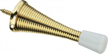 Stanley&Acirc;&reg; Spring Doorstops (2 Pack) Steel - Bright Brass Finish (75-6257) NEW