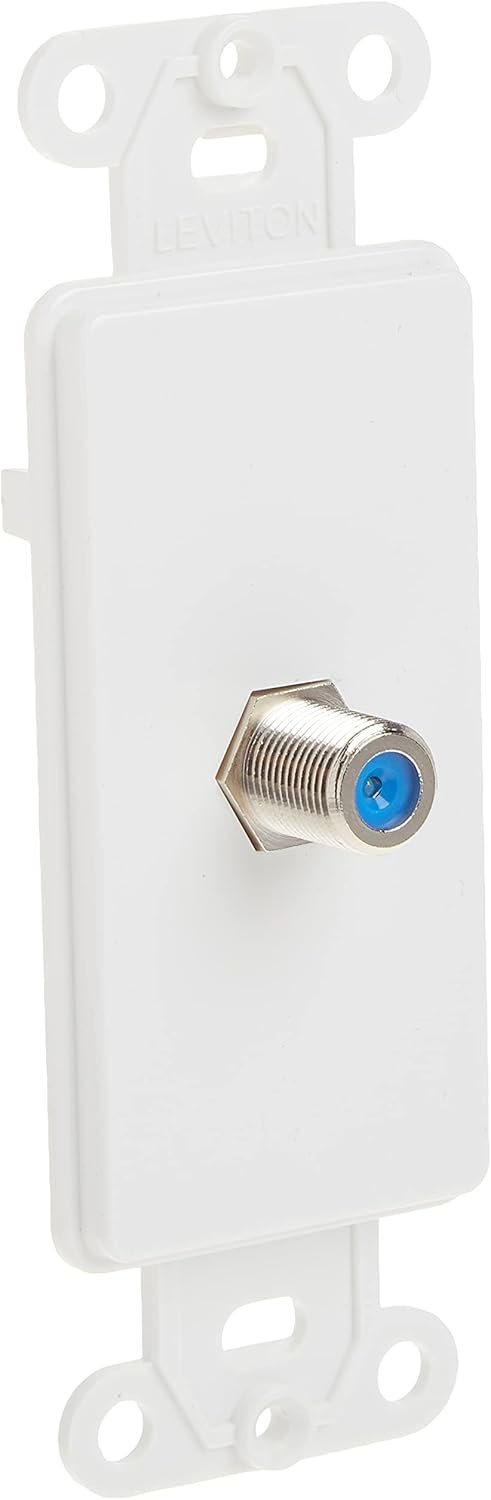 Leviton 40681-W F Connector Decora Insert,Aluminum, White