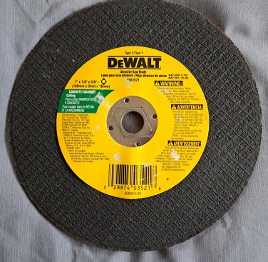 DeWalt DW3521 Masonry Circular Saw Abrasive 7"X1/8"X5/8"