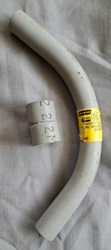 1/2" 90-Degree Schedule 40 PVC Rigid Non-Metallic Elbow