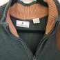 Southern Pines Full Zip 100% Cotton Sweater Mens 2XL Green W/ Brown Pre-Owned (Like New)