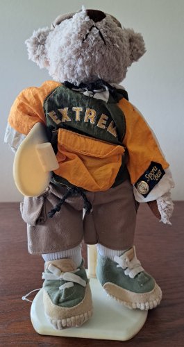 Original Brass Button Bears Extreme Sports Bear With Stand & Skateboard