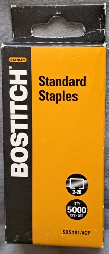 Brand New - Bostitch SBS191/4CP 1/4" Premium Standard Staples, 5000/Box