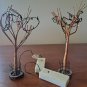 Bare Trees With Battery Operated Christmas Lights On Top W/Fencing Around Base (LIKE NEW)