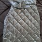Isaac Mizrahi Large Silver Dog Puffer Jacket Packable W/Bag