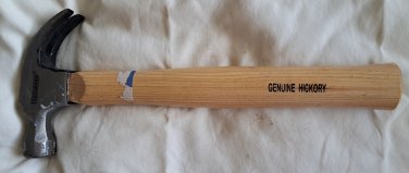 Westward Curved Claw Hammer: Steel, Plain Grip, Wood Handle, 16 oz Head