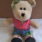 Starbucks 62nd Edition Bearista Bear Preppy Summer Vacation Girl Bear Plush 2007