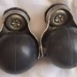 Set 2 Noelting Faultless 2&acirc;�� Chrome & Black Baron Ball Casters Roller Wheels
