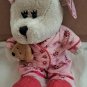 2007 Starbucks Coffee Plush Bearista Teddy Bear 69th Edition Pink Pajamas