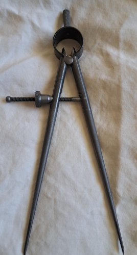 Vintage Heavy Duty Drafting Compass Spreads 6-1/2" Wide
