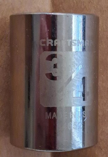 CRAFTSMAN Shallow Socket, SAE, 1/2-Inch Drive, 3/4-Inch, 12-Point (34652))