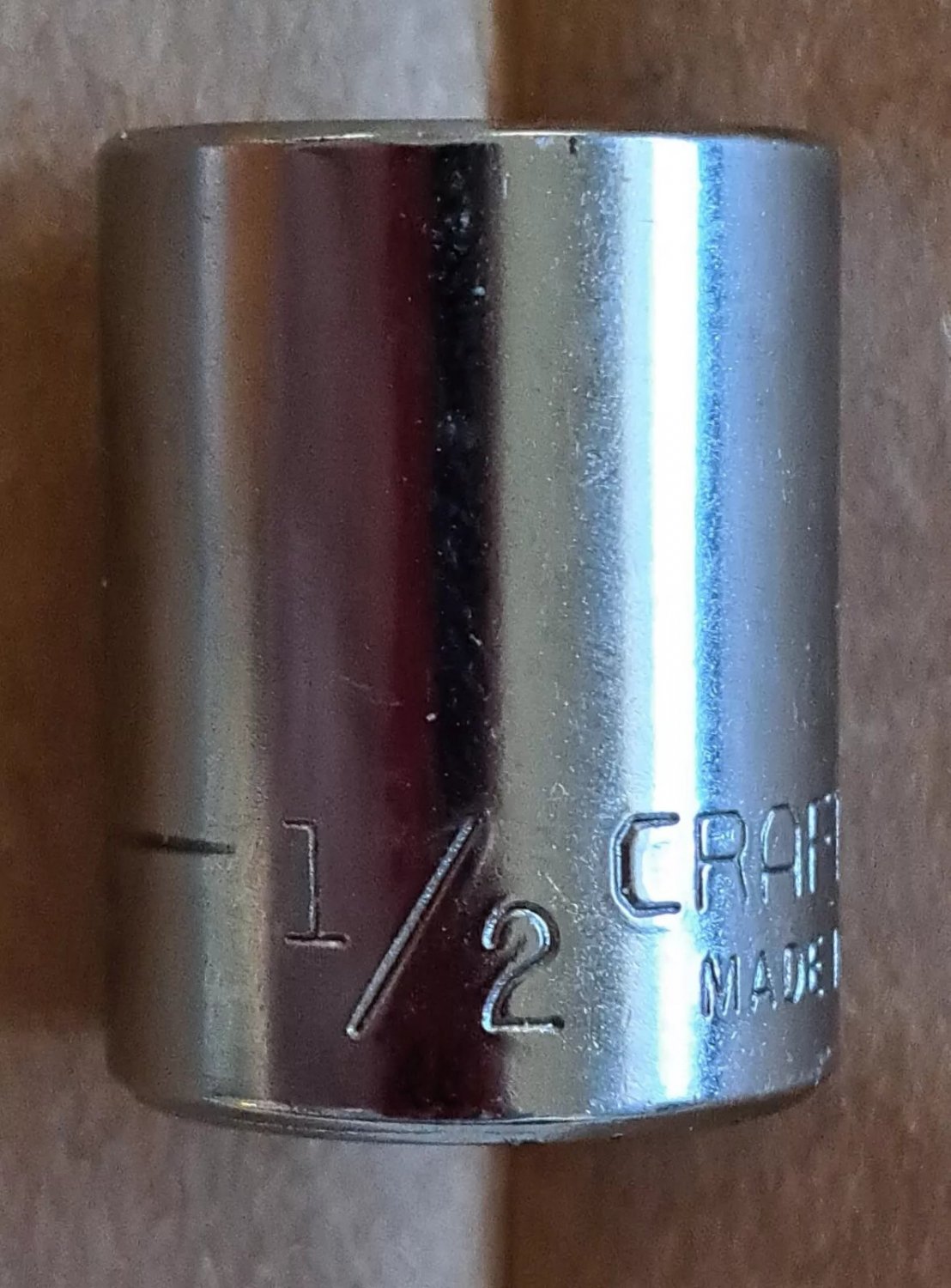 Vintage Craftsman 1/2" SAE 6 Point 1/4" Drive Shallow Socket (G 43499) USA