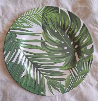 Fitz and Floyd Tropical Fun Melamine Leaf Salad Plate, 9.25-inch