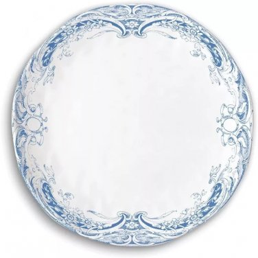 MICHEL Design Works Melamine Serveware Antique Scroll 11" Dinner Plate
