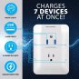Bell+Howell Wall Power 7908 Surge Protector & Device Holder, 5 Outlets 2 USB Ports