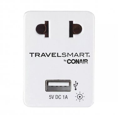 ConairADAPTER with USB Port - No./So. America, Australia, Caribbean, Japan & New Zealand