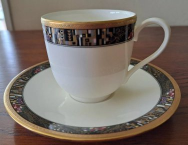 Mikasa Royal Glimmer Footed Cup & Saucer Set