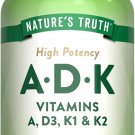 Nature's Truth Vitamin ADK | 60 Softgels | High Potency of Vitamin A, D3, K1 & K2 | Non-GMO & Gluten Nature's Truth Vitamin ADK | 60 Softgels | High Potency of Vitamin A, D3, K1 & K2 | Non-GMO & Gluten