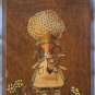 Vintage Wooden Wall Plague Of A Girl 5-3/4"x3-1/2"x3/4"