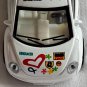 Decorative White Volkswagen Beetle Plastic Key-Chain