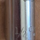 Vintage Craftsman 1/2" SAE, 12 Point 3/8" Drive Shallow Socket (G 44333) USA
