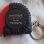 Vintage Task Force 1/4 IN. x 6 FT. Key Chain Tape Measure