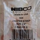 Nibco, 624 1/2, Copper Tube Strap, 1/2 in, PK5