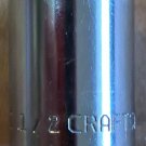 Vintage CRAFTSMAN 1/2" SAE, 1/4-Inch Drive, 12-Point Shallow Socket (V) USA
