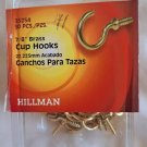 35254 Cup Hooks, 7/8-Inch, Brass, 41-Pack