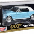 1/24 MotorMax James Bond 007 1964 1/2 Ford Mustang Thunderball Light Blue 79855