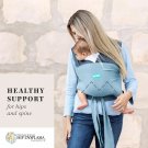 MOBY WRAP Easy-Wrap Baby Carrier In Sea Spray Blue - Birth To 33 Lbs. - NEW!