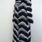 65332r(Ladies Nat Chinchilla + Black Sheared Mink Coat )- size M