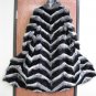 65332r(Ladies Nat Chinchilla + Black Sheared Mink Coat )- size M